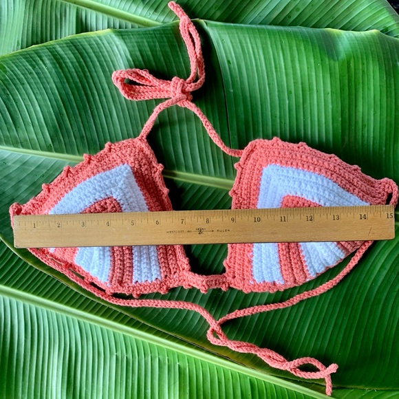 Boho-Chic Organic Cotton Crochet Bikini Top - Picture 3 of 6